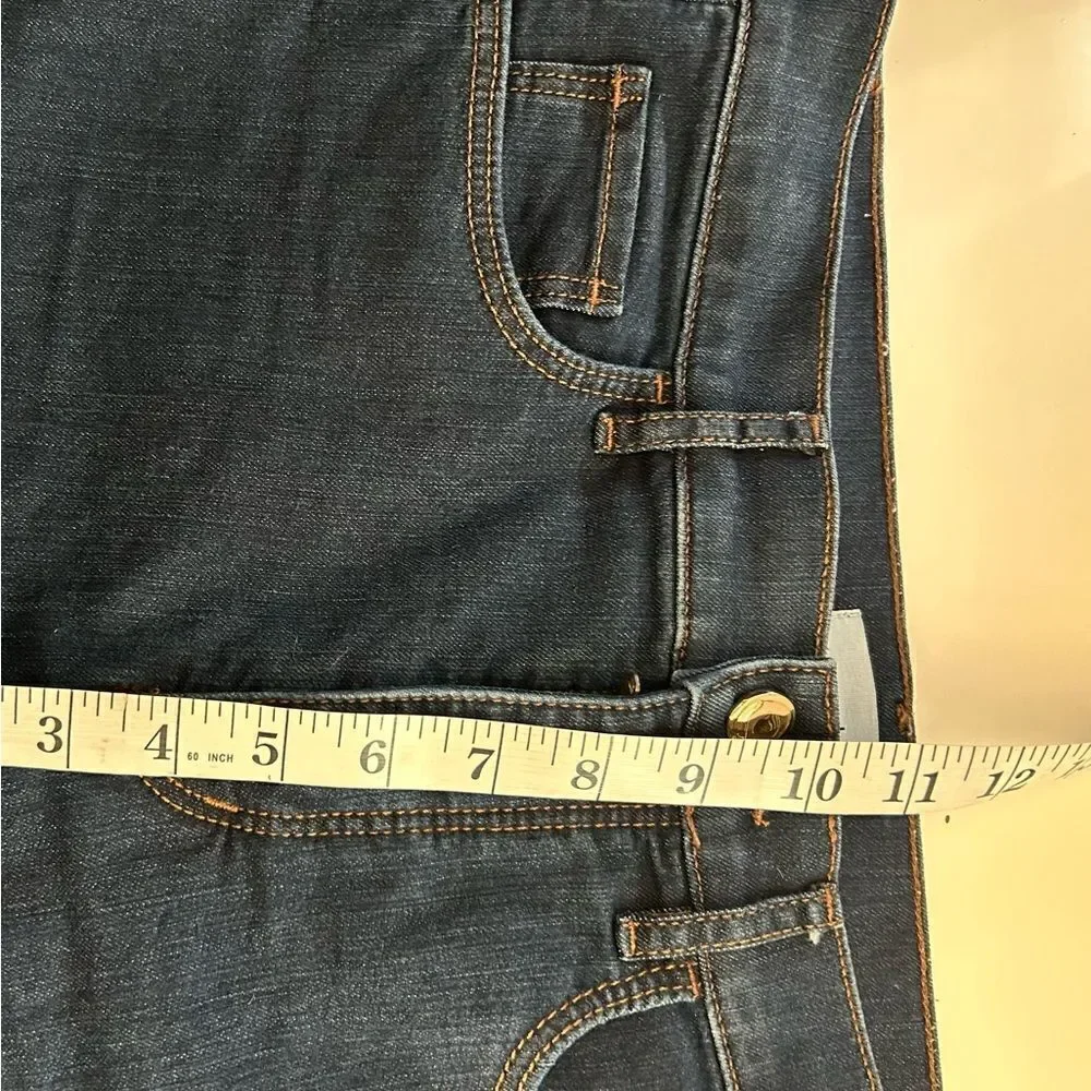 LOFT Dark Wash High Rise Skinny Gold Tone buttons Size 26
